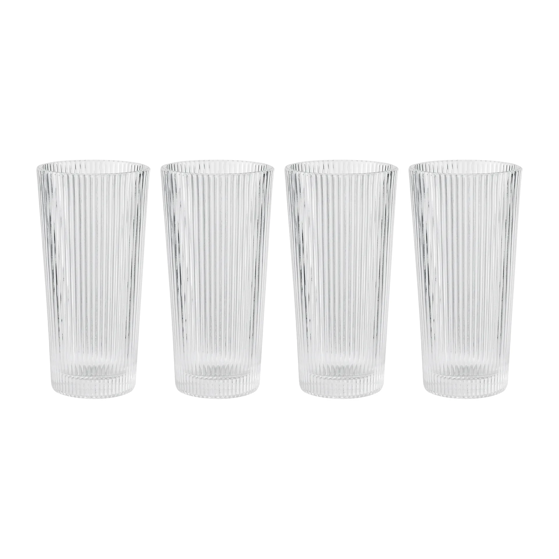 Pilastro long drink glass 30 cl 4-pack, Clear Stelton