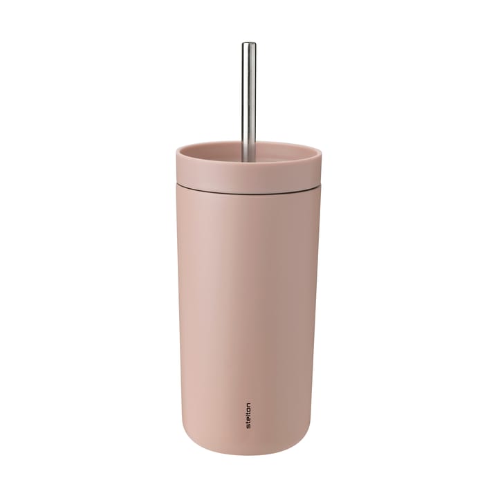 To Go Sip thermos mug with straw 0.4 L - Heather - Stelton