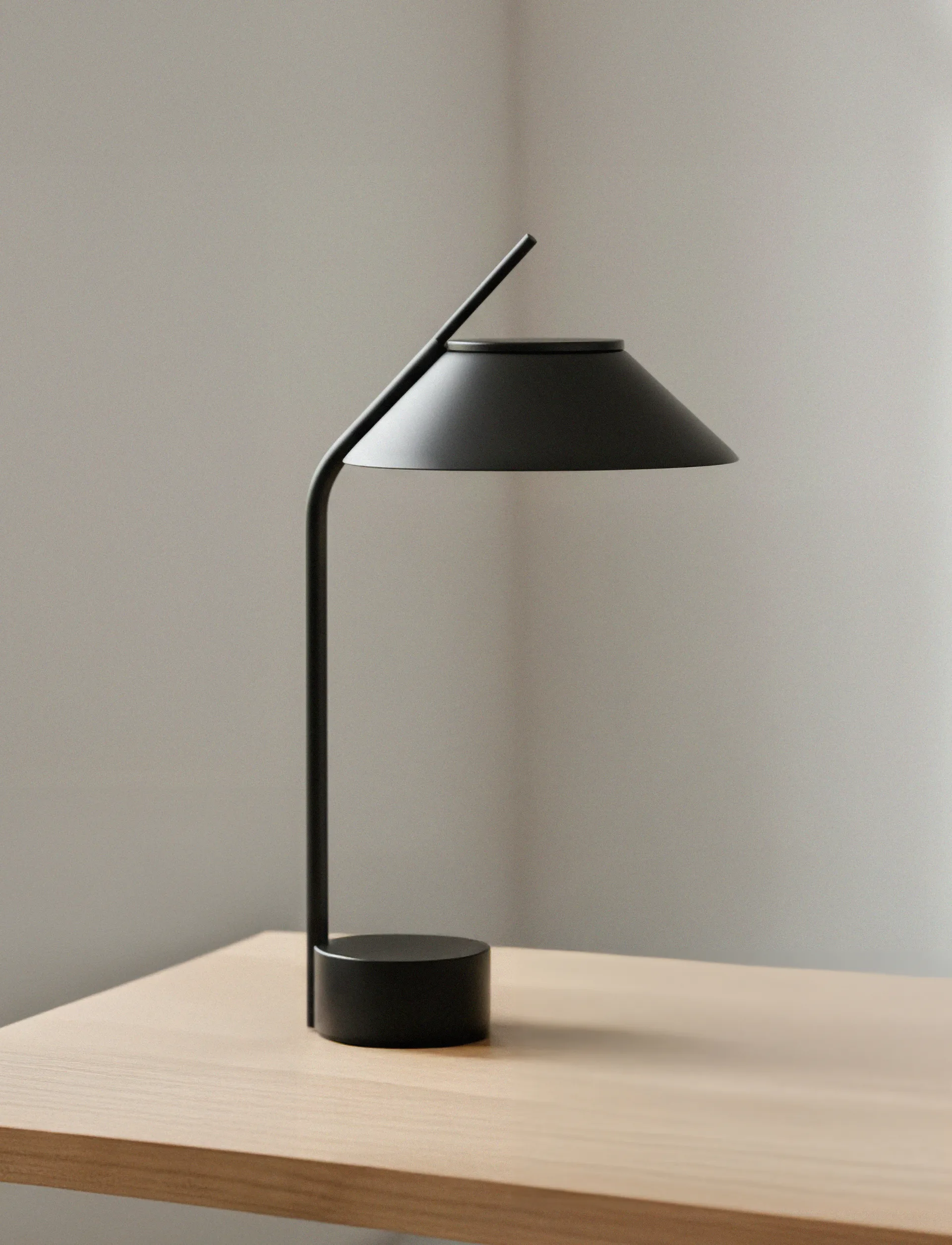 Vinkel LED portable table lamp, Black Stelton