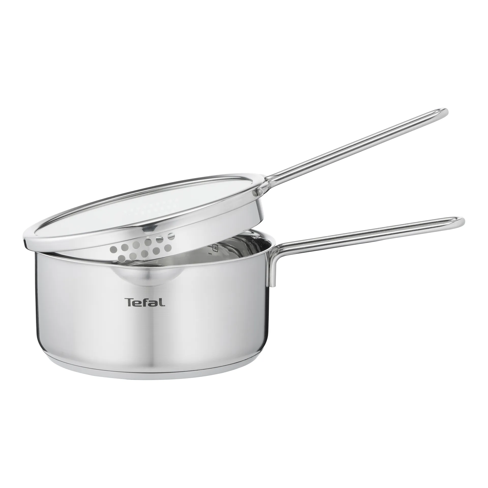 Nordica sauce pan set 6 pieces, Stainless steel Tefal
