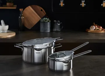 Nordica sauce pan set 6 pieces - Stainless steel - Tefal