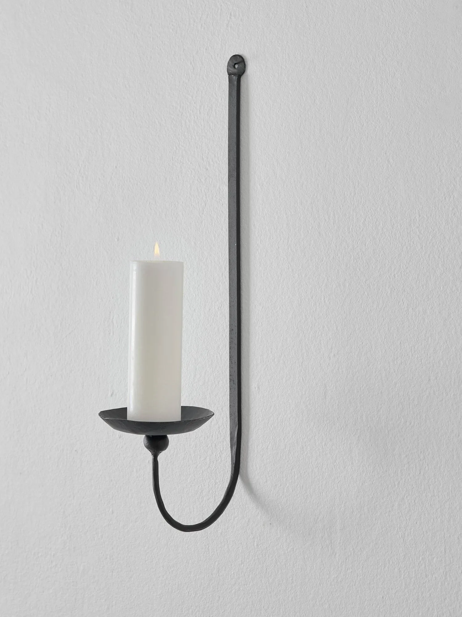 Boule wall candle holder for pillar candles, Black Tell Me More