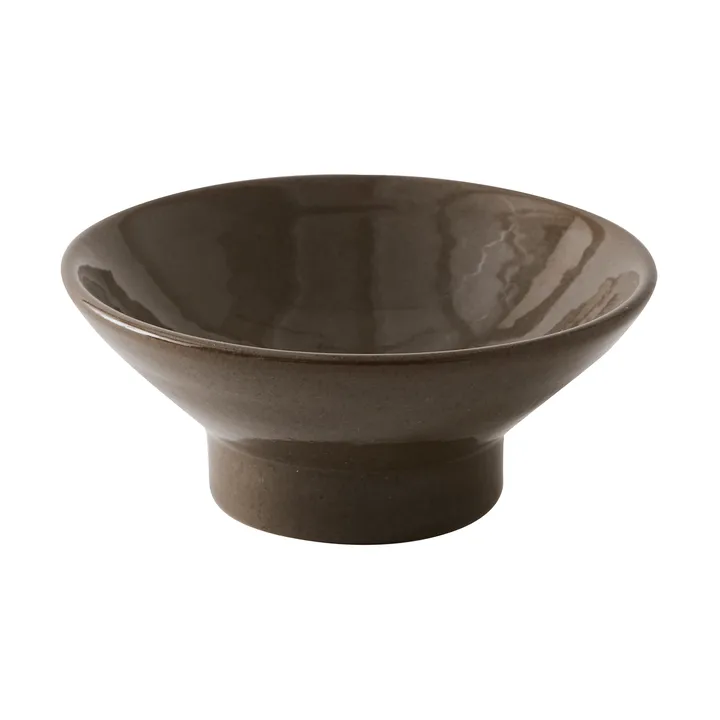 Elio footed bowl - Dark brown, Ø14.5x6 cm - Tell Me More
