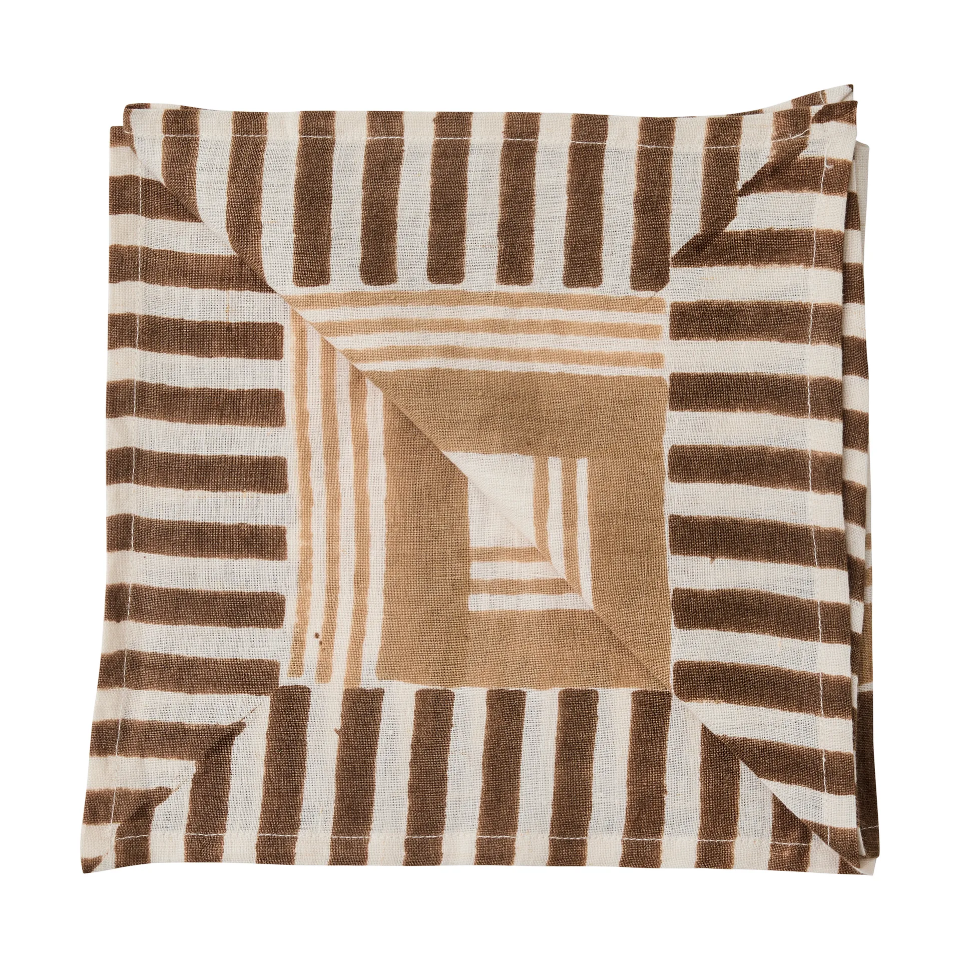 Ella napkin 50x50 cm, Hazelnut checkered Tell Me More