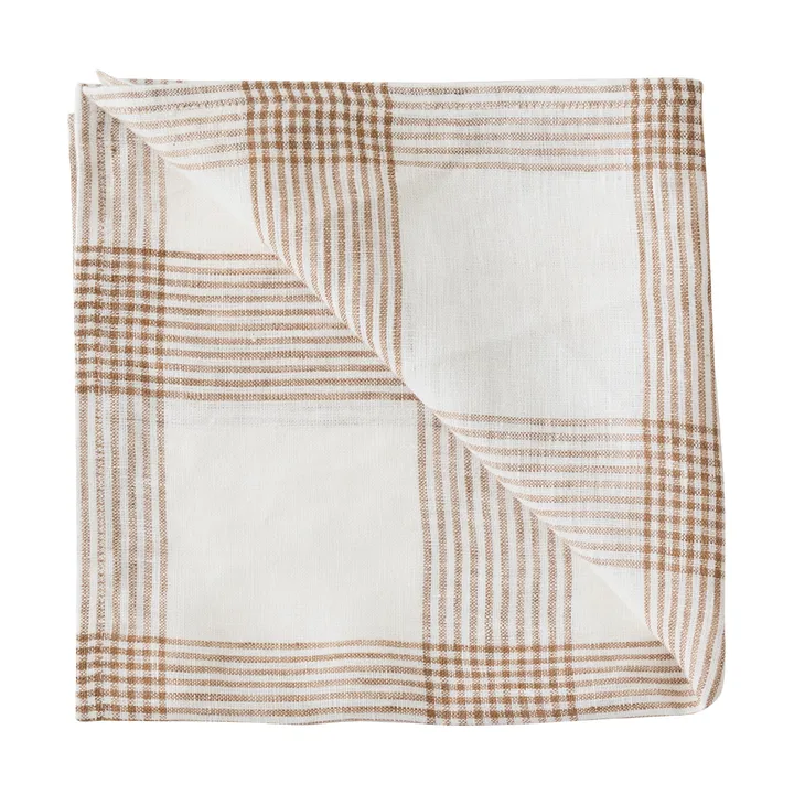 Odette cloth napkin - Brown, 45x45 cm - Tell Me More