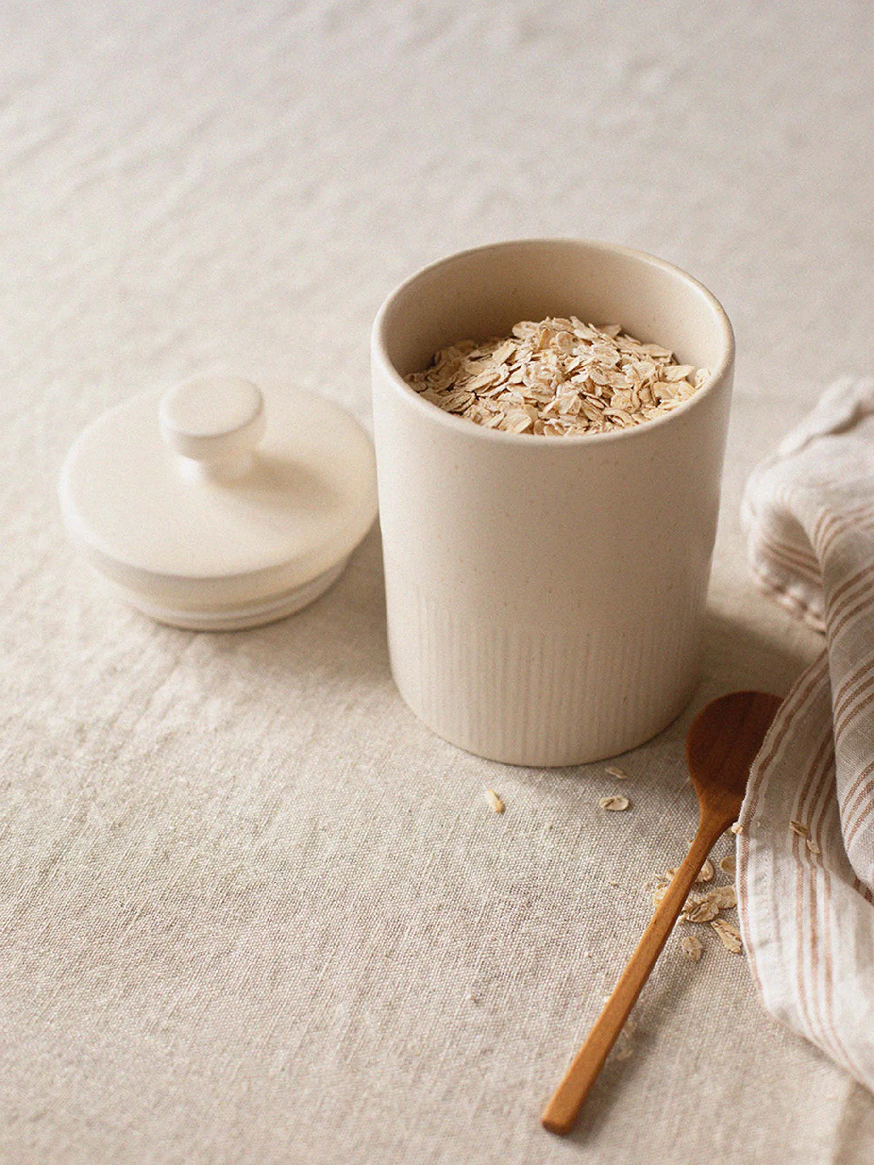 Palermo jar with lid, Offwhite, small 0.95 L Tell Me More