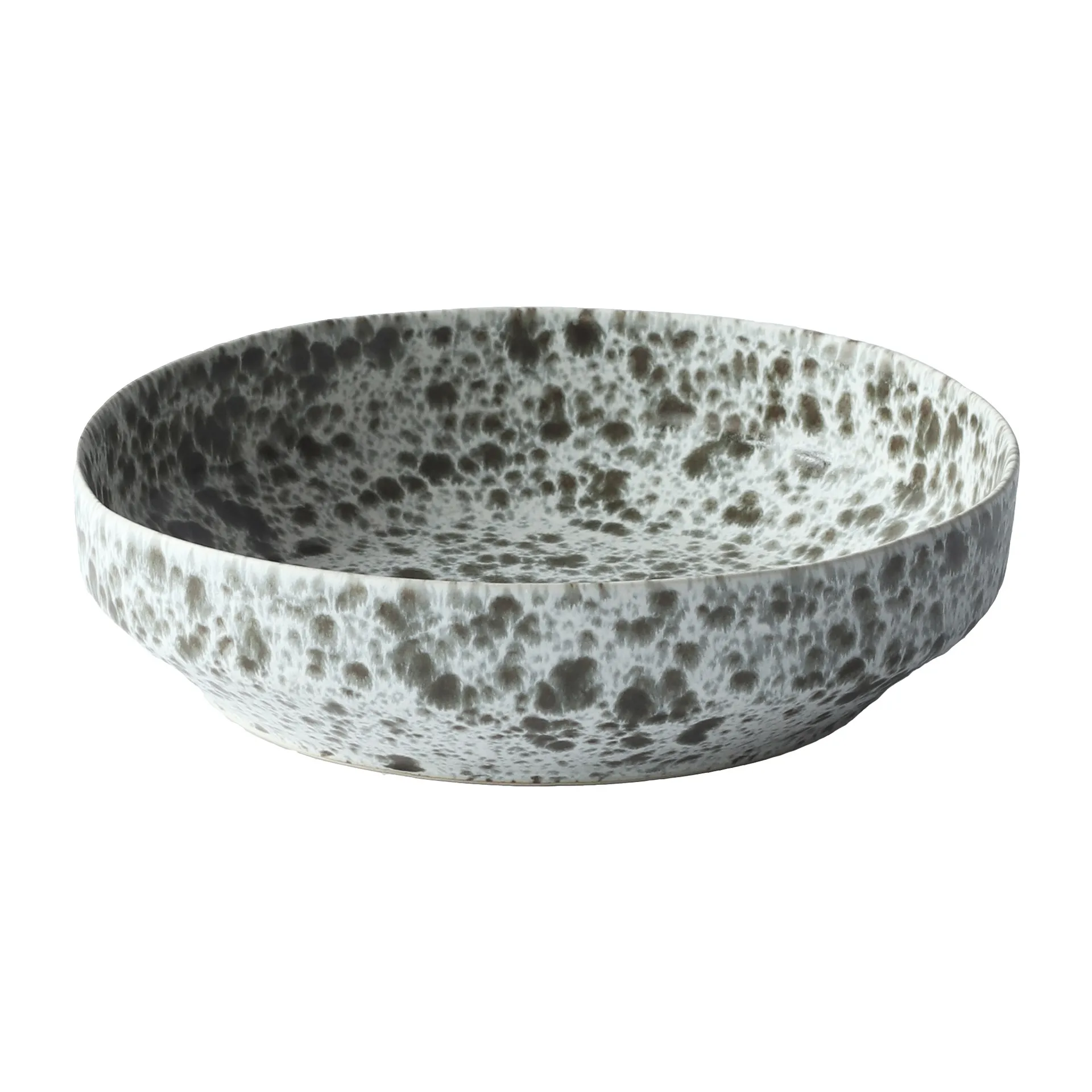 Rivoli serving bowl Ø22.5 cm, Green splatter Tell Me More