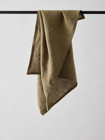 Tell me more kitchen towel linen 50x70 cm - Dark olive green - Tell Me More