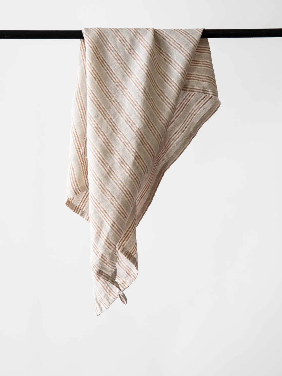 Tell me more kitchen towel linen 50x70 cm, Hazelnut stripe Tell Me More