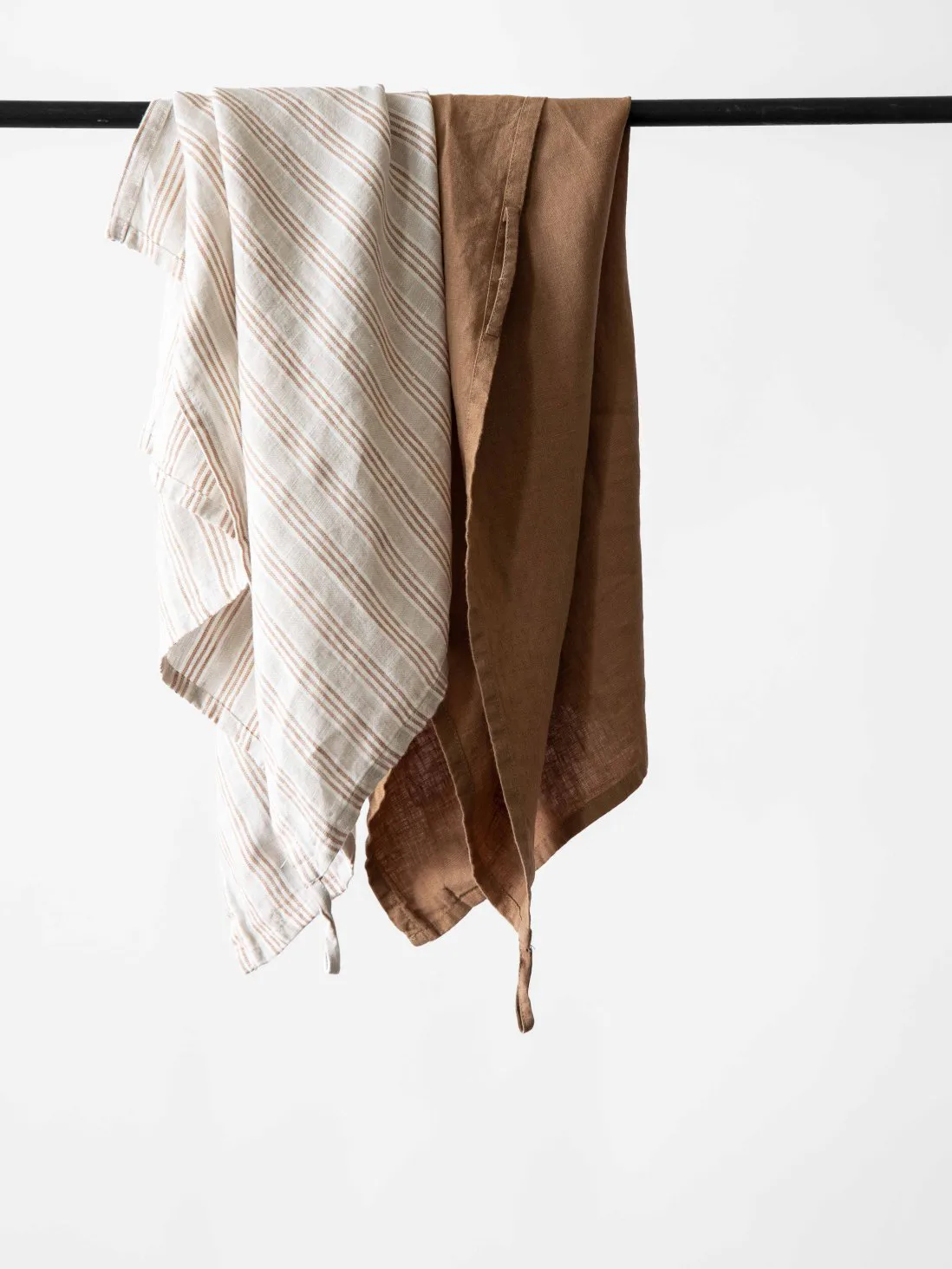 Tell me more kitchen towel linen 50x70 cm, Hazelnut Tell Me More