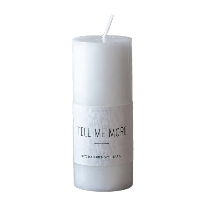 Tell Me More stearin block candle S 10 cm, White Tell Me More
