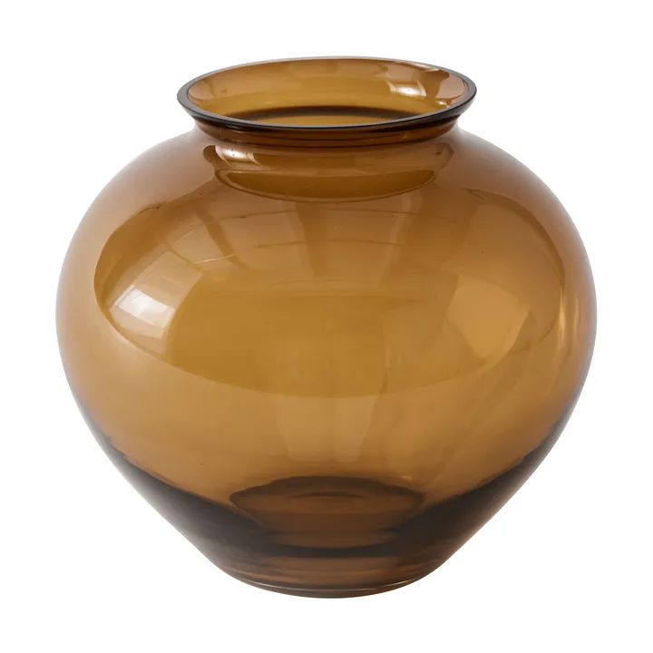 Velino vase - Amber brown, Ø20.5x18.5 cm - Tell Me More