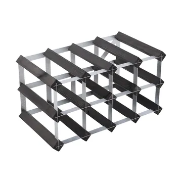 The Swedish Wine Rack Factory wine rack assembled - 12 bottles-black pine - The Swedish Wine Rack Factory