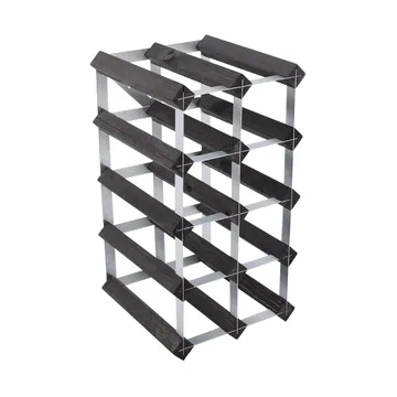 The Swedish Wine Rack Factory wine rack assembled - 12 bottles-black pine - The Swedish Wine Rack Factory