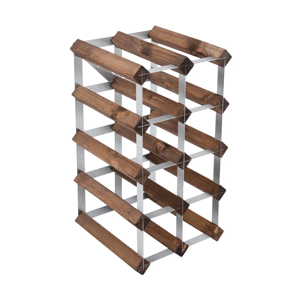 The Swedish Wine Rack Factory wine rack assembled, 12 bottles-dark pine The Swedish Wine Rack Factory