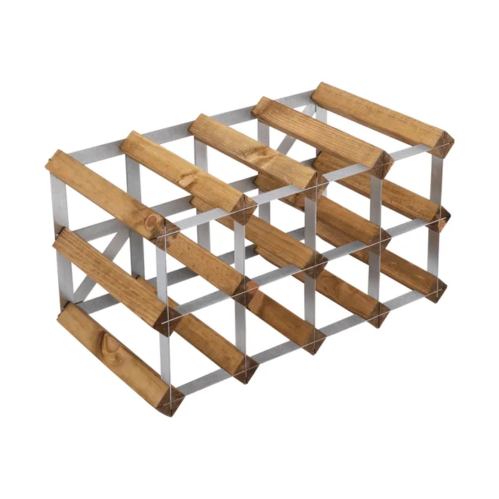 The Swedish Wine Rack Factory wine rack assembled - 12 bottles-light pine - The Swedish Wine Rack Factory