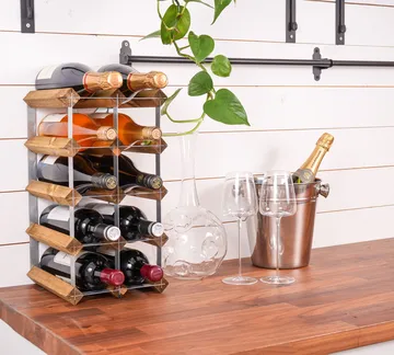 The Swedish Wine Rack Factory wine rack assembled - 12 bottles-light pine - The Swedish Wine Rack Factory