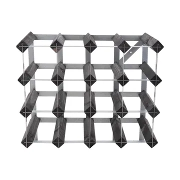 The Swedish Wine Rack Factory wine rack assembled - 16 bottles-black pine - The Swedish Wine Rack Factory
