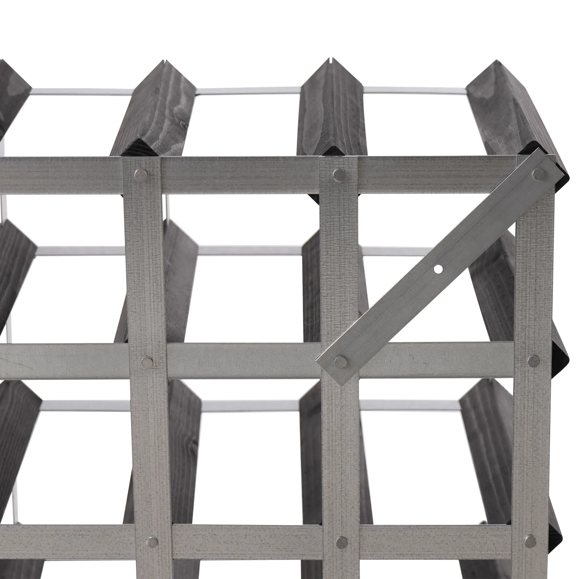 The Swedish Wine Rack Factory wine rack assembled, 16 bottles-black pine The Swedish Wine Rack Factory