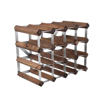 The Swedish Wine Rack Factory wine rack assembled - 16 bottles-dark pine - The Swedish Wine Rack Factory