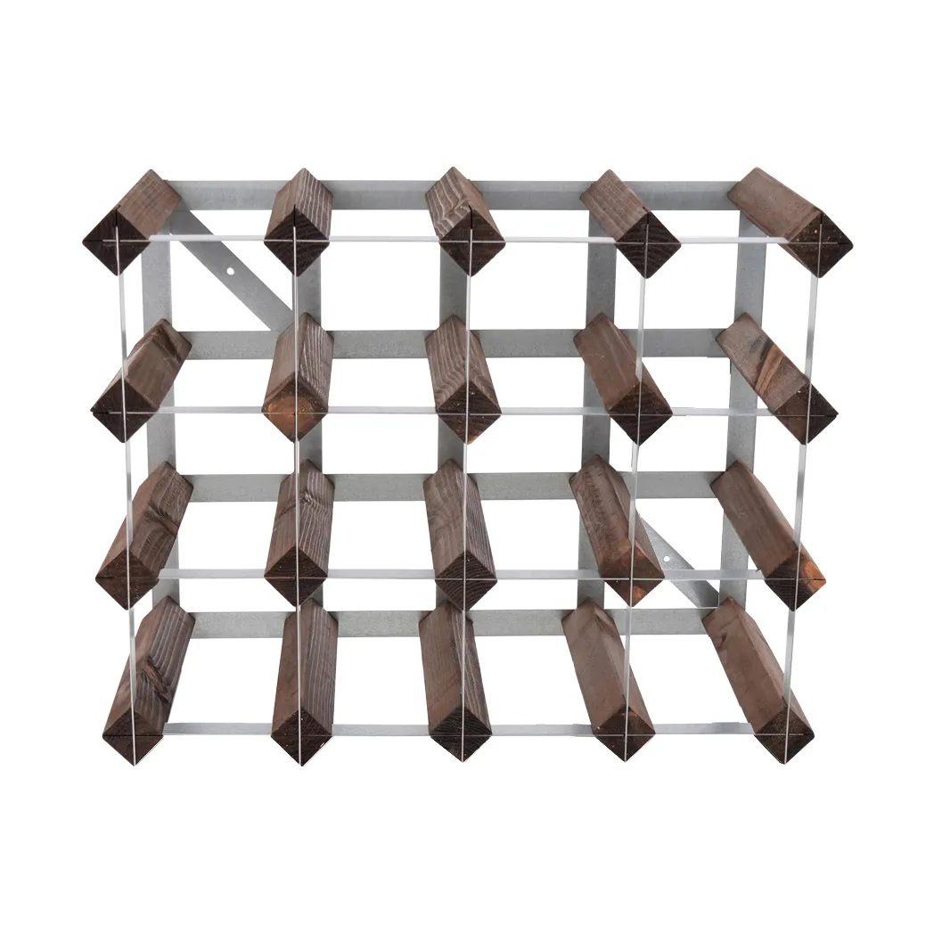 The Swedish Wine Rack Factory wine rack assembled, 16 bottles-dark pine The Swedish Wine Rack Factory
