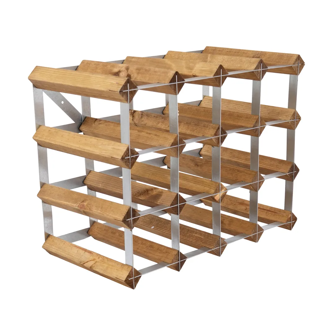 The Swedish Wine Rack Factory wine rack assembled, 16 bottles-light pine The Swedish Wine Rack Factory