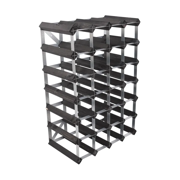 The Swedish Wine Rack Factory wine rack assembled - 30 bottles-black pine - The Swedish Wine Rack Factory