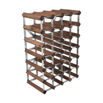 The Swedish Wine Rack Factory wine rack assembled - 30 bottles-dark pine - The Swedish Wine Rack Factory
