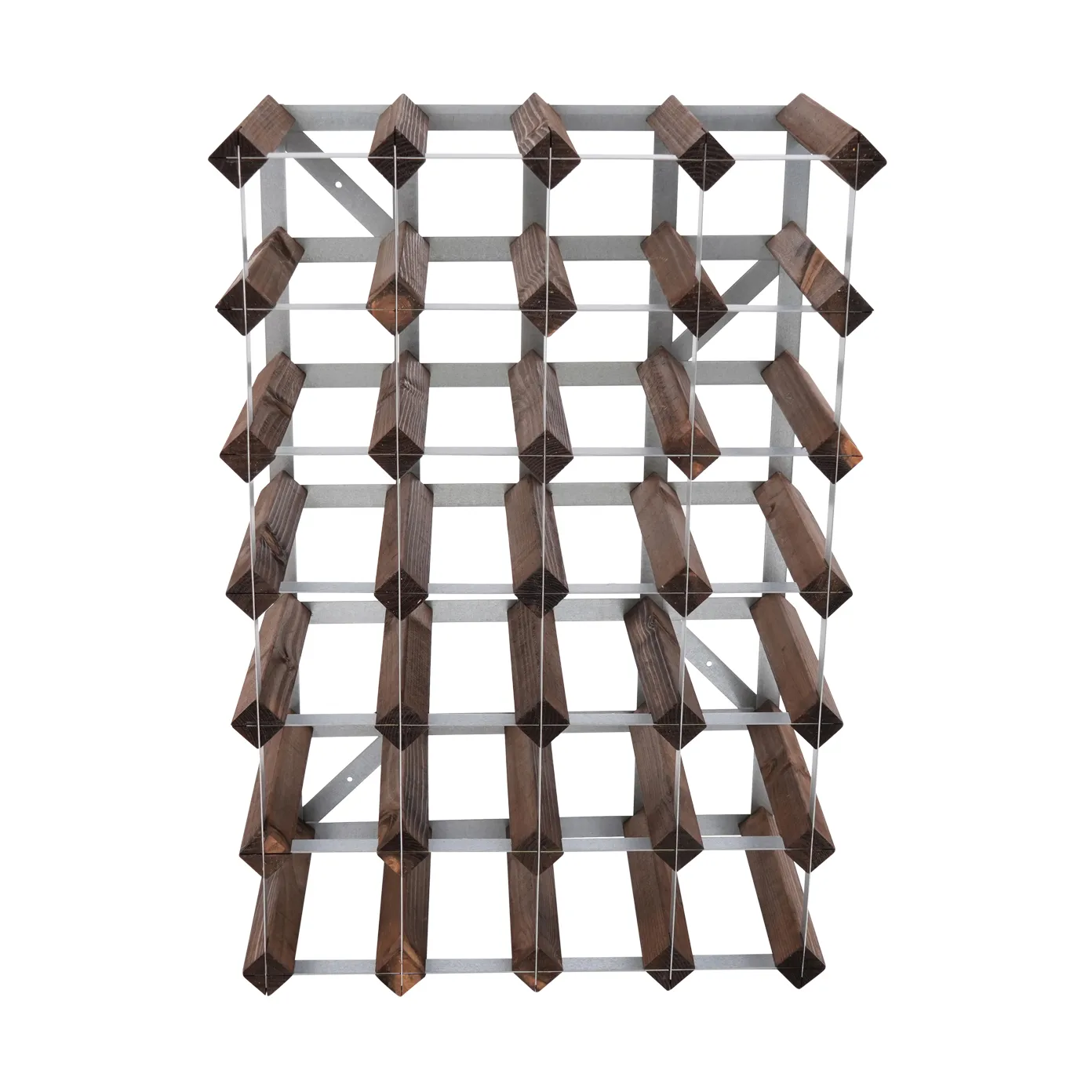 The Swedish Wine Rack Factory wine rack assembled, 30 bottles-dark pine The Swedish Wine Rack Factory