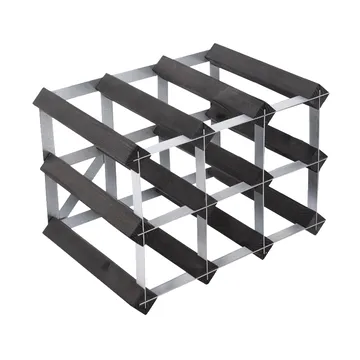 The Swedish Wine Rack Factory wine rack assembled - 9 bottles-black pine - The Swedish Wine Rack Factory
