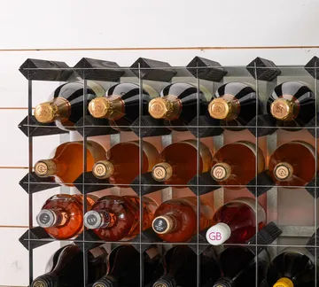 The Swedish Wine Rack Factory wine rack assembled - 9 bottles-black pine - The Swedish Wine Rack Factory