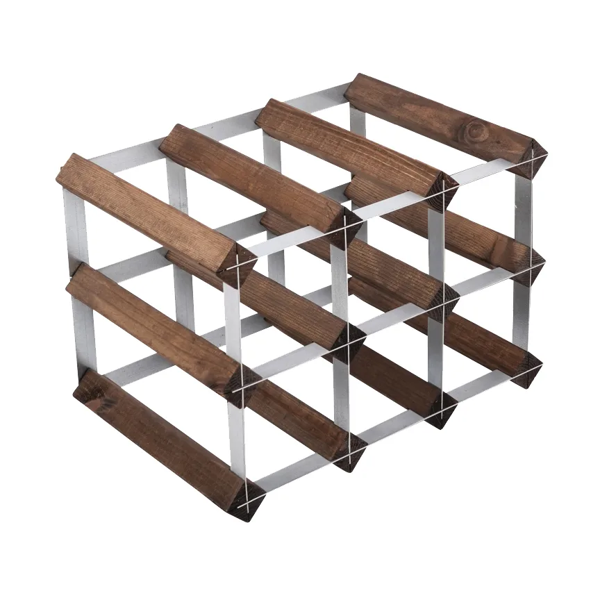 The Swedish Wine Rack Factory wine rack assembled, 9 bottles-dark pine The Swedish Wine Rack Factory