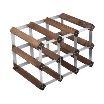 The Swedish Wine Rack Factory wine rack assembled - 9 bottles-dark pine - The Swedish Wine Rack Factory