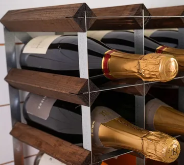 The Swedish Wine Rack Factory wine rack assembled - 9 bottles-dark pine - The Swedish Wine Rack Factory