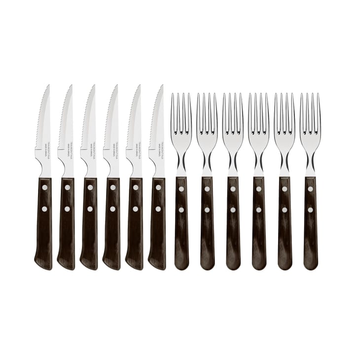 Churrasco Steak Knives 12 pieces - Brown-shiny - Tramontina