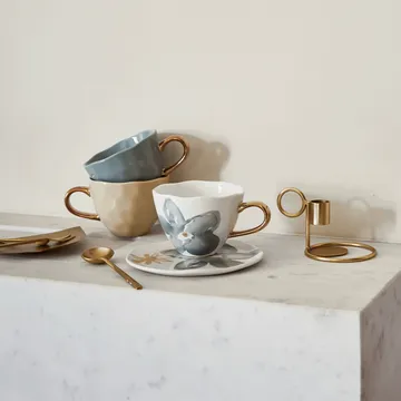 Double Ring candle sticks Ø9 cm - Gold - URBAN NATURE CULTURE