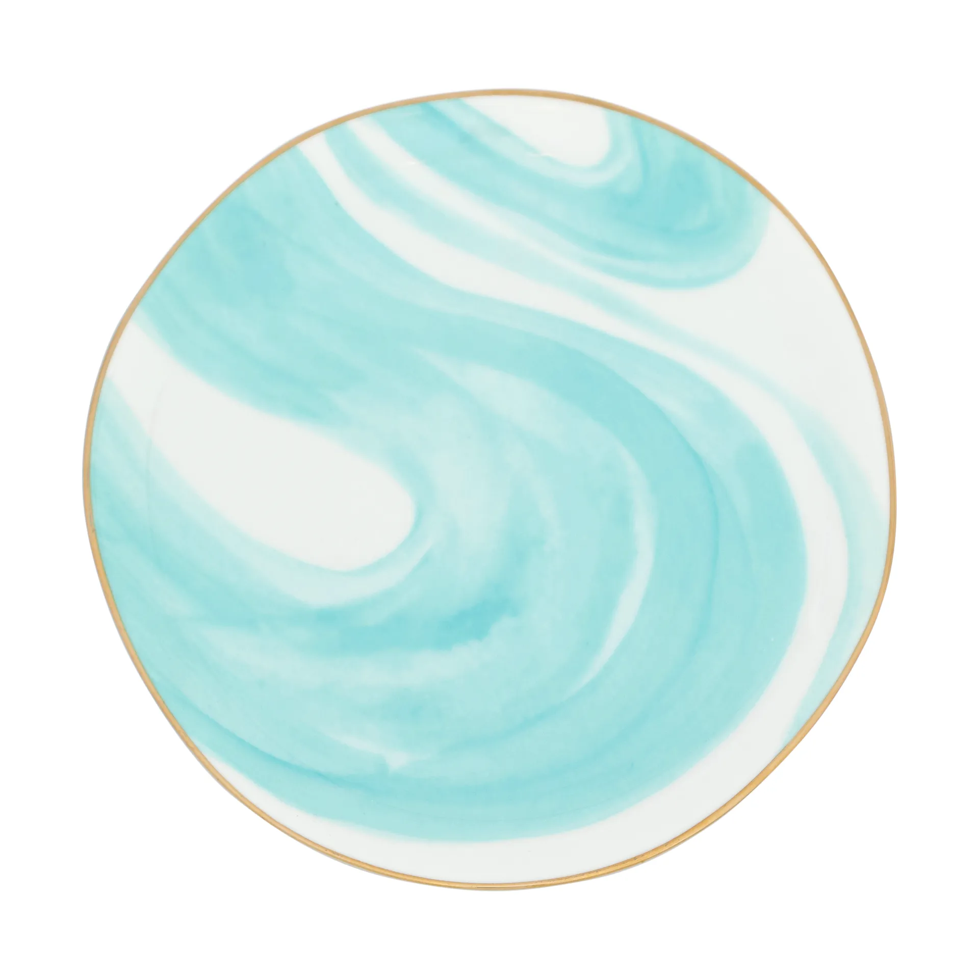 Good Morning plate 17 cm white, Valuri emerald green URBAN NATURE CULTURE