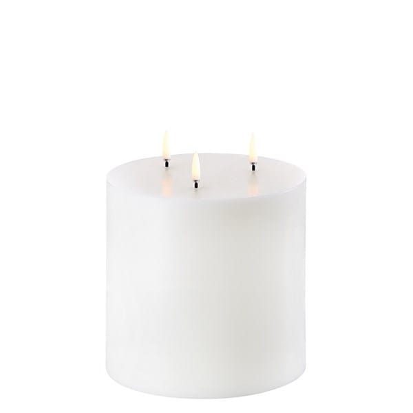 LED Pillar candle Ø15x15 cm - White - Uyuni Lighting