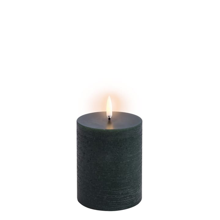 LED Pillar candle 7.8x10 cm Rustic - Green - Uyuni Lighting