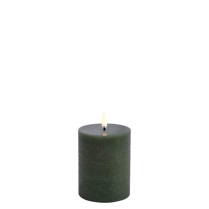 LED Pillar candle 7.8x10 cm Rustic - Olive green - Uyuni Lighting