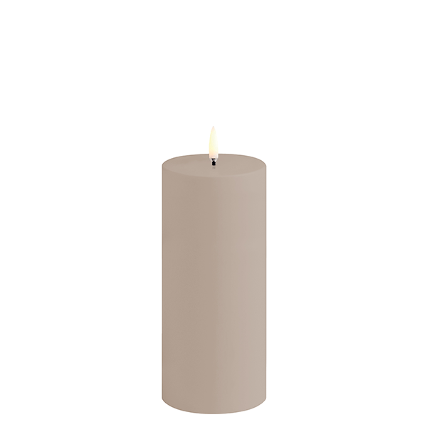 LED Pillar candle outdoor 7.8x17.8 cm - Sandstone - Uyuni Lighting
