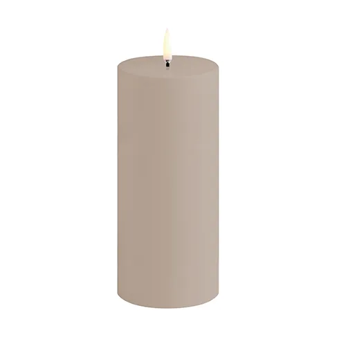 LED Pillar candle outdoor 7.8x17.8 cm, Sandstone Uyuni Lighting