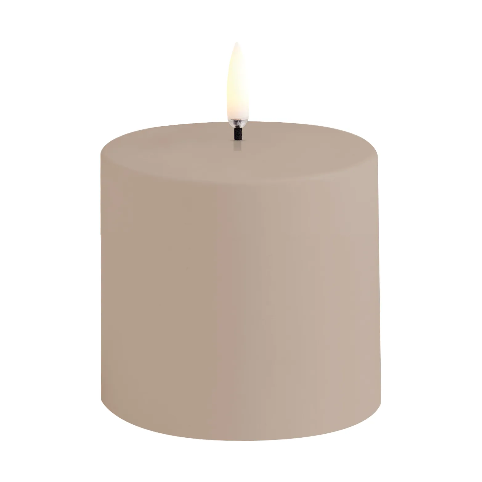 LED Pillar candle outdoor Ø7,8x7,8 cm, Sandstone Uyuni Lighting