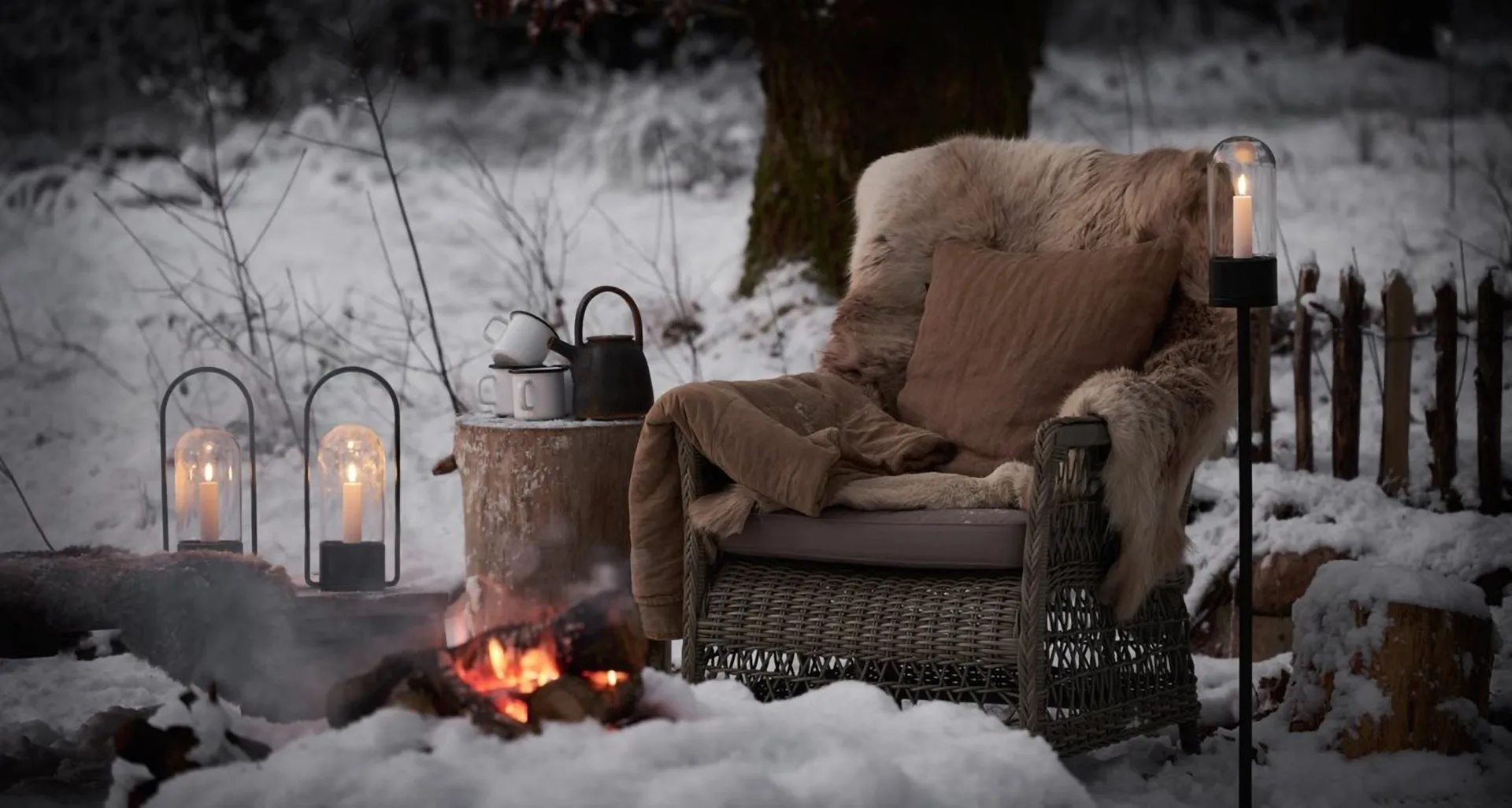 Outdoor holder for lantern 34 cm, Black Uyuni Lighting