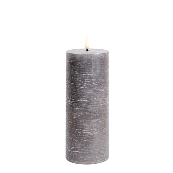 Pillar LED candle 7.8x20 cm - Gray - Uyuni Lighting