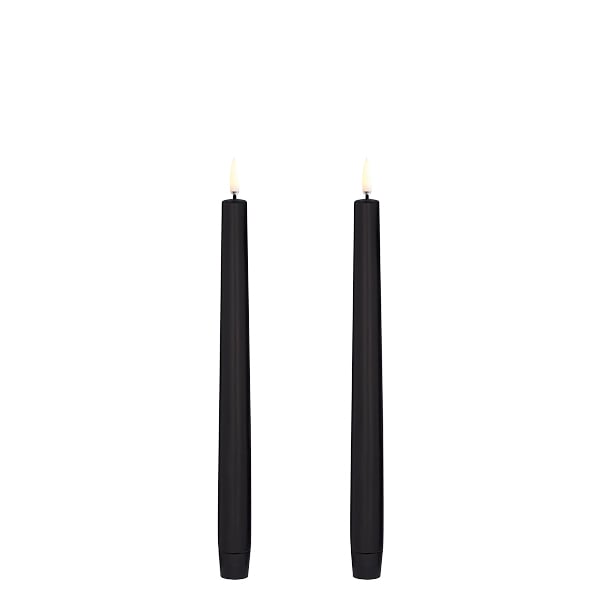 Uyuni Lighting Taper LED candles 2-pack 2.3 x 25 cm Black