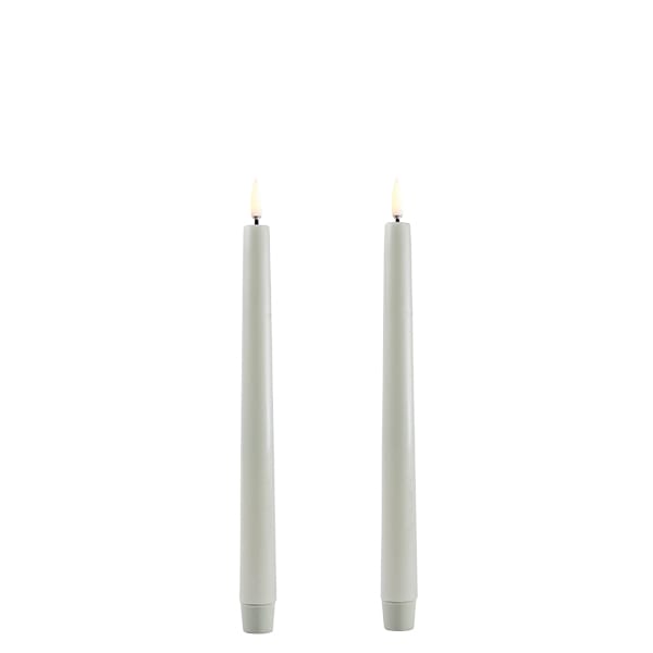 Taper LED candles 2-pack 2.3 x 25 cm - Green - Uyuni Lighting