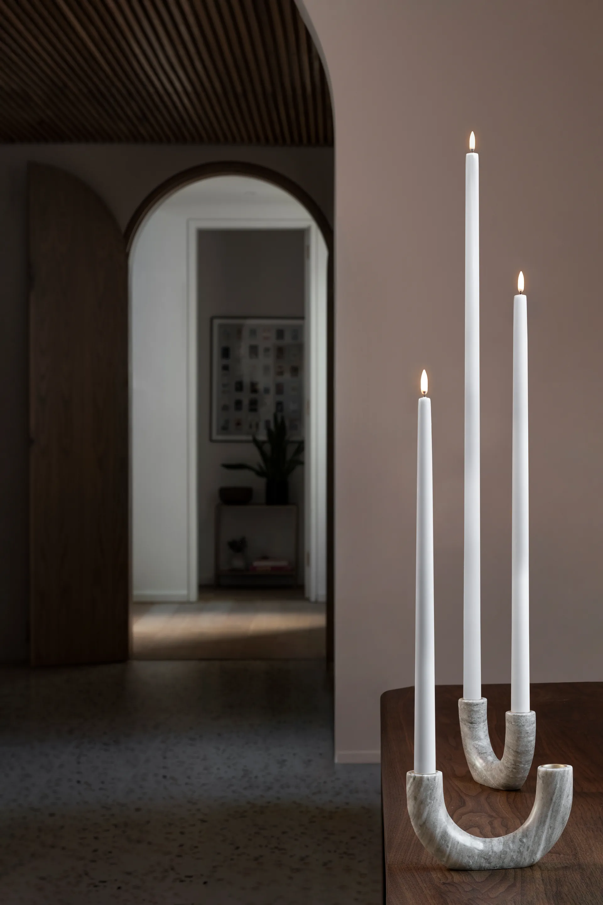 Uyuni LED Taper candles white 2-pack, Ø2.3x25.2 cm Uyuni Lighting