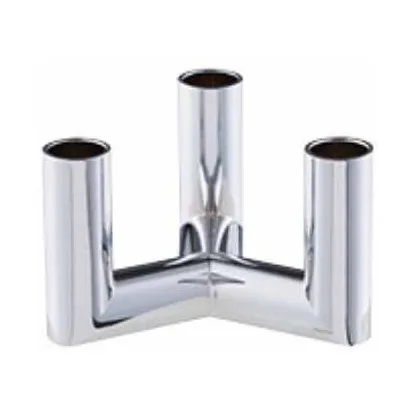 Uyuni Matrix mini candle sticks 3 arms, Chrome Uyuni Lighting