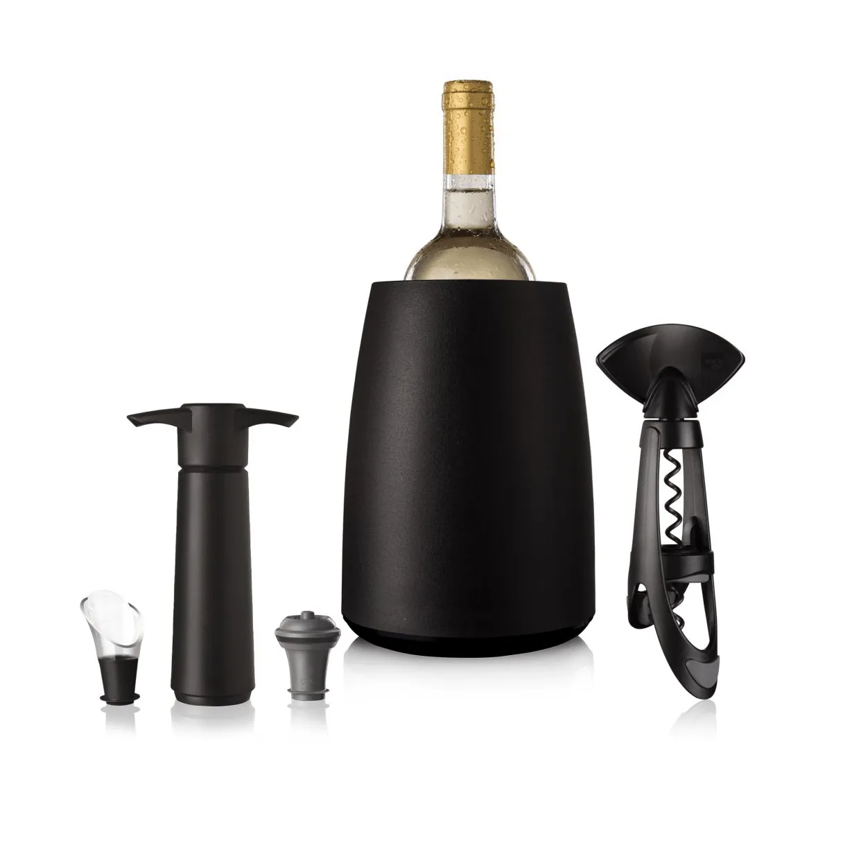 Vacuvin Elegant Plus wine set, Black, 5 pieces Vacuvin